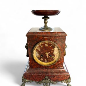 Orologio antico marmo rosso