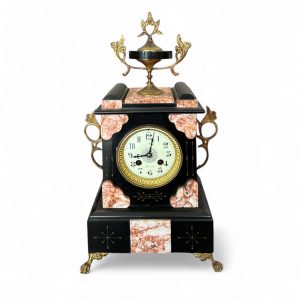 Orologio antico marmo rosa