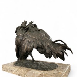 Bronzo "I galli da combattimento"