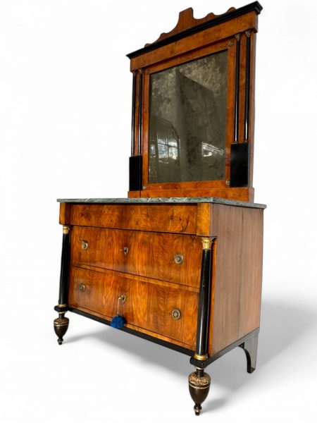 cassettone con specchiera impero (1800-1830)